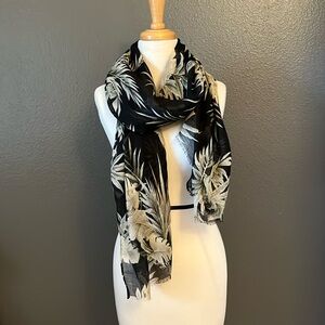 Black and cream, cotton scarf